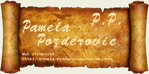 Pamela Pozderović vizit kartica